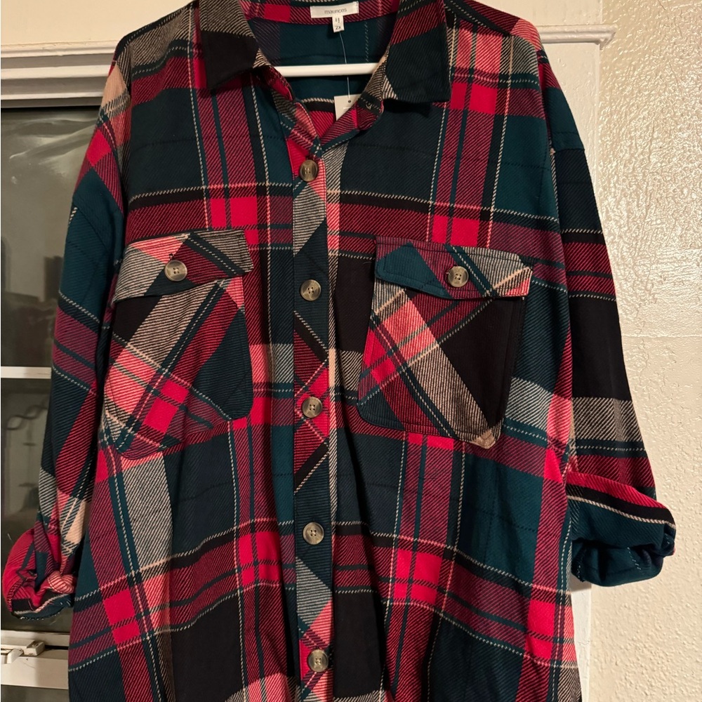 Maurices Plaid Jacket - Red and Green